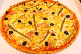Mamma Mia pizza con aceitunas